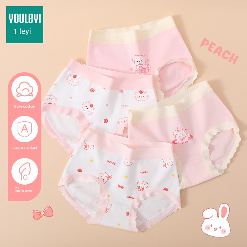 Girls' Underwear, Kidsren's Class a Cotton Summer Thin Briefs, Little Girls' Breathable Antibacterial Underwear Without Pp Inserts — 4
