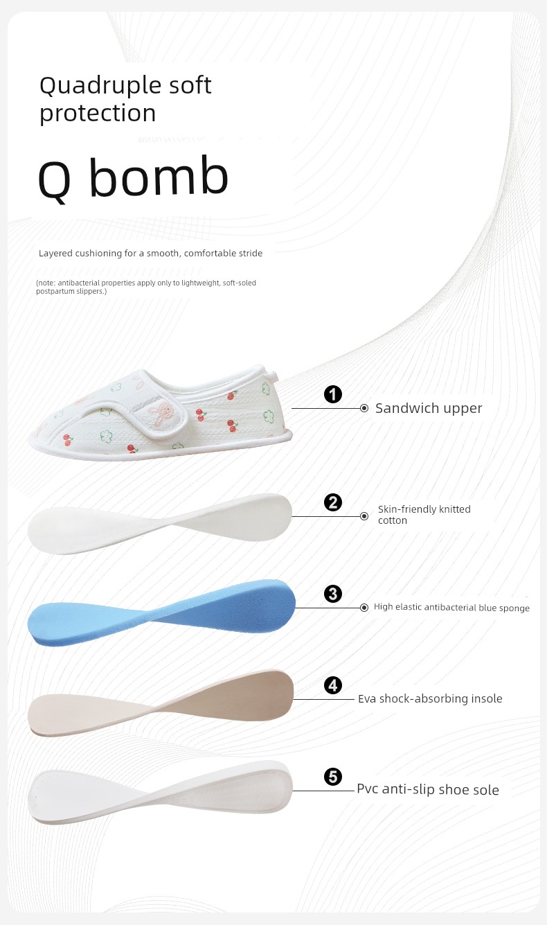 Postpartum Shoes with Covered Heels, All-Season Style, Soft-Soled, Non-Slip, for Pregnant Women, Autumn, Postpartum, Thick-Soled, Summer Thin Cotton — 11
