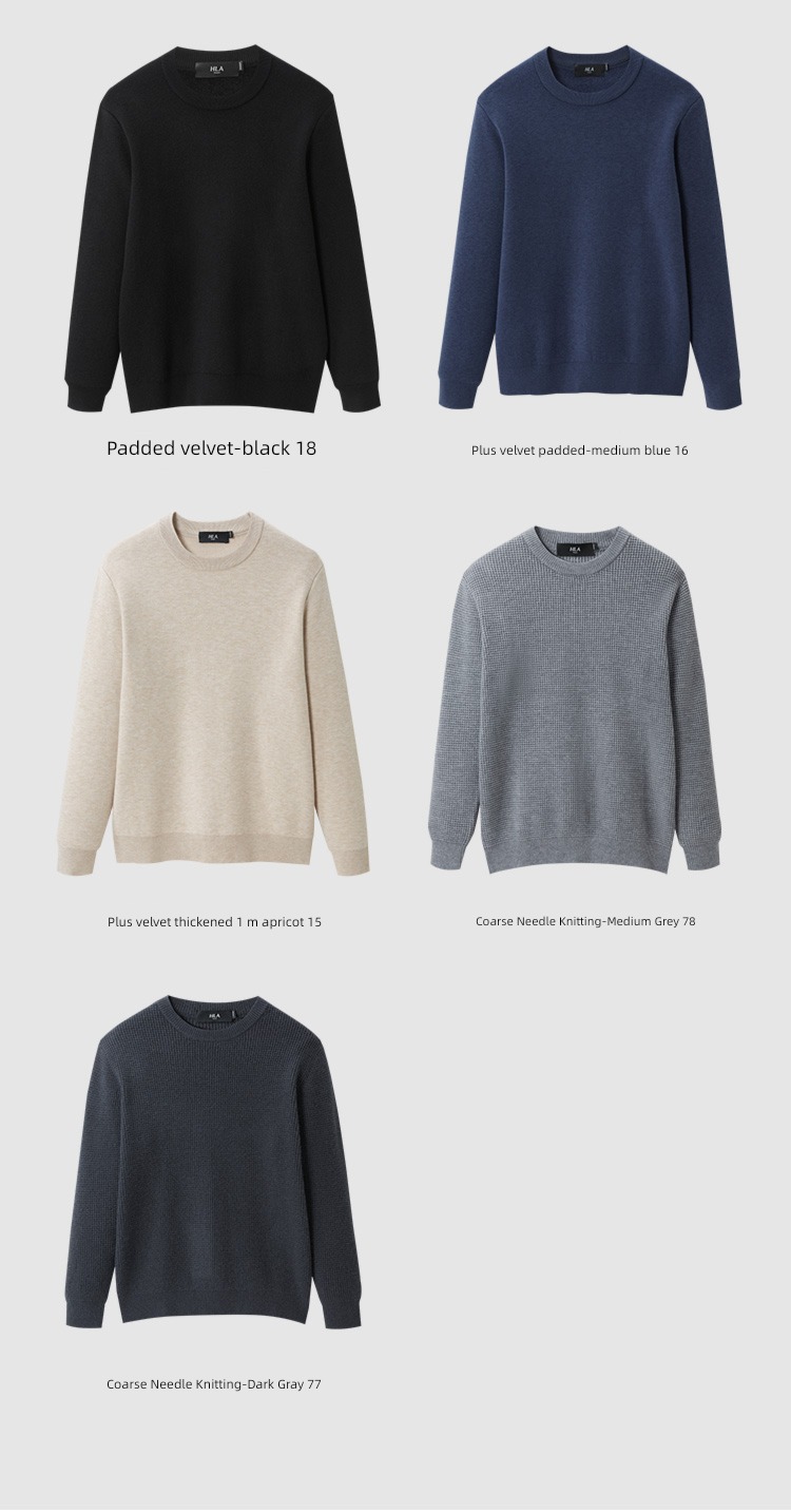 Home of Hailan keep warm Round neck lovers black sweater