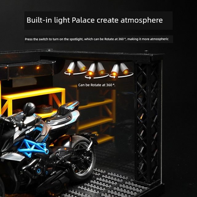 Car model display box transparent acrylic board assembly toy car parking lot dustproof storage box scene ornament