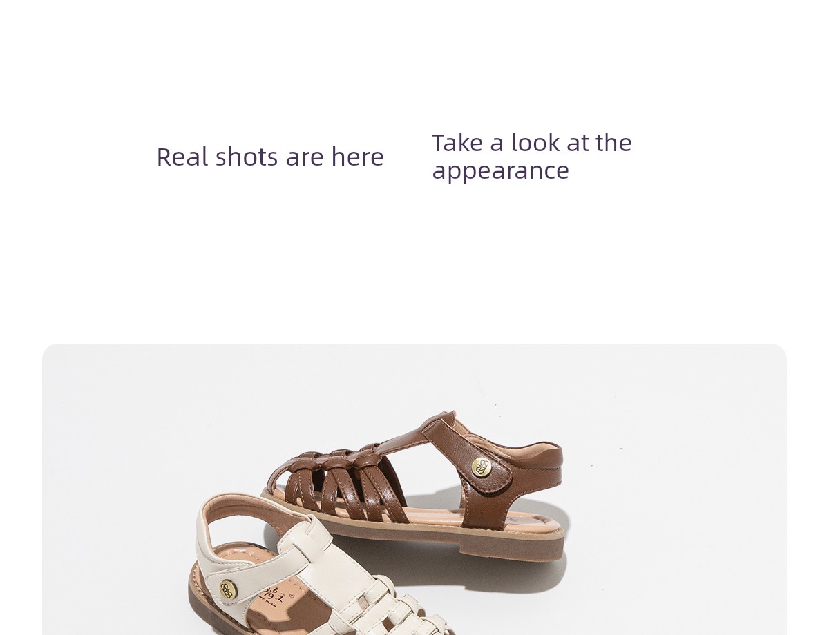 Girls' Princess Sandals 2026 New Summer Children's Sandals for Girls, Roman Style Shoes, Soft-Soled Closed-Toe Summer Models — 12