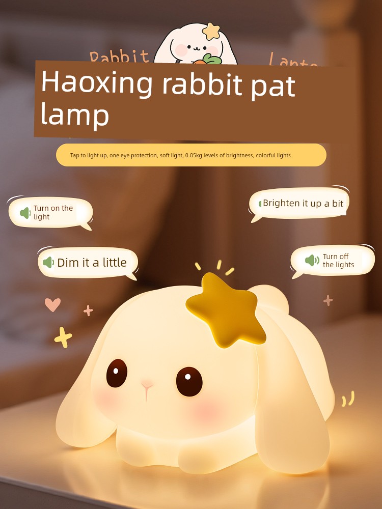 Birthday Gift for Girls Children's Day 6-Year-Old 7-Year-Old 9-Year-Old Rabbit 10-Year-Old 8-Year-Old Night Light Bedroom Sleep Toy