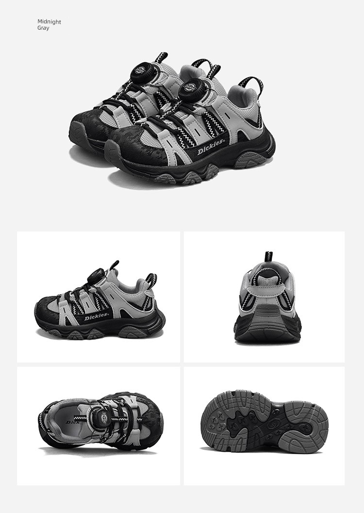 Dickies Kidsren's Sports Shoes New Autumn Style Medium and Large Kidsren's Shoes White-Soled Casual Shoes Non-Slip Boys and Girls Dad Shoes — 24