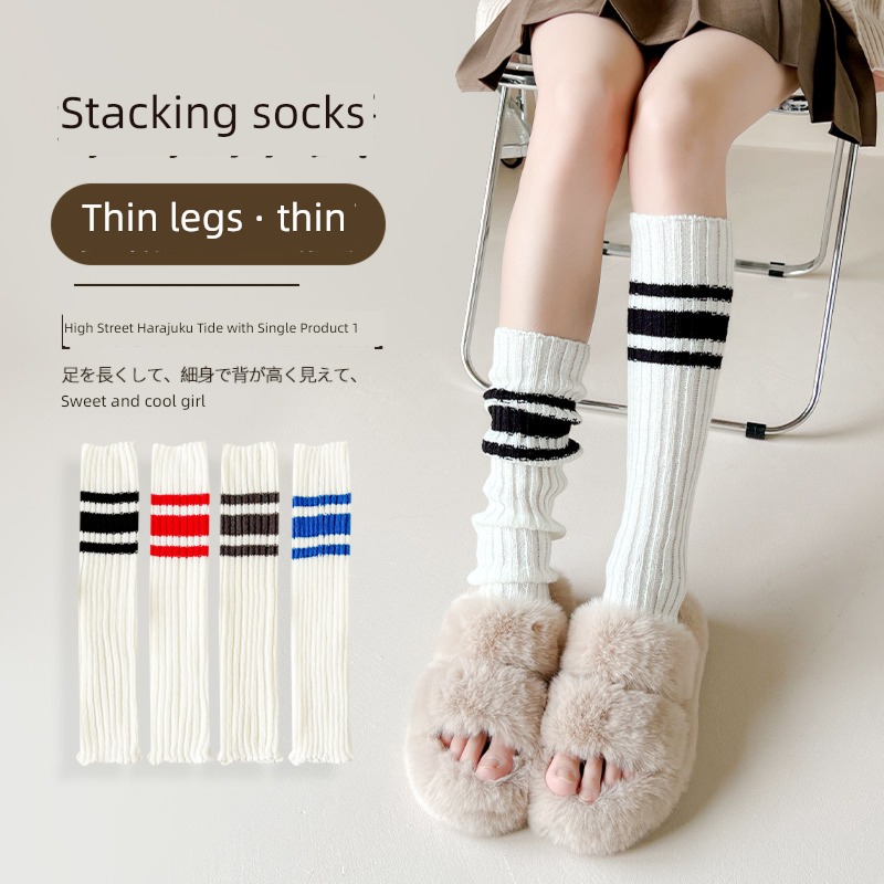 jk knitting Women's money solar system pure cotton keep warm white socks