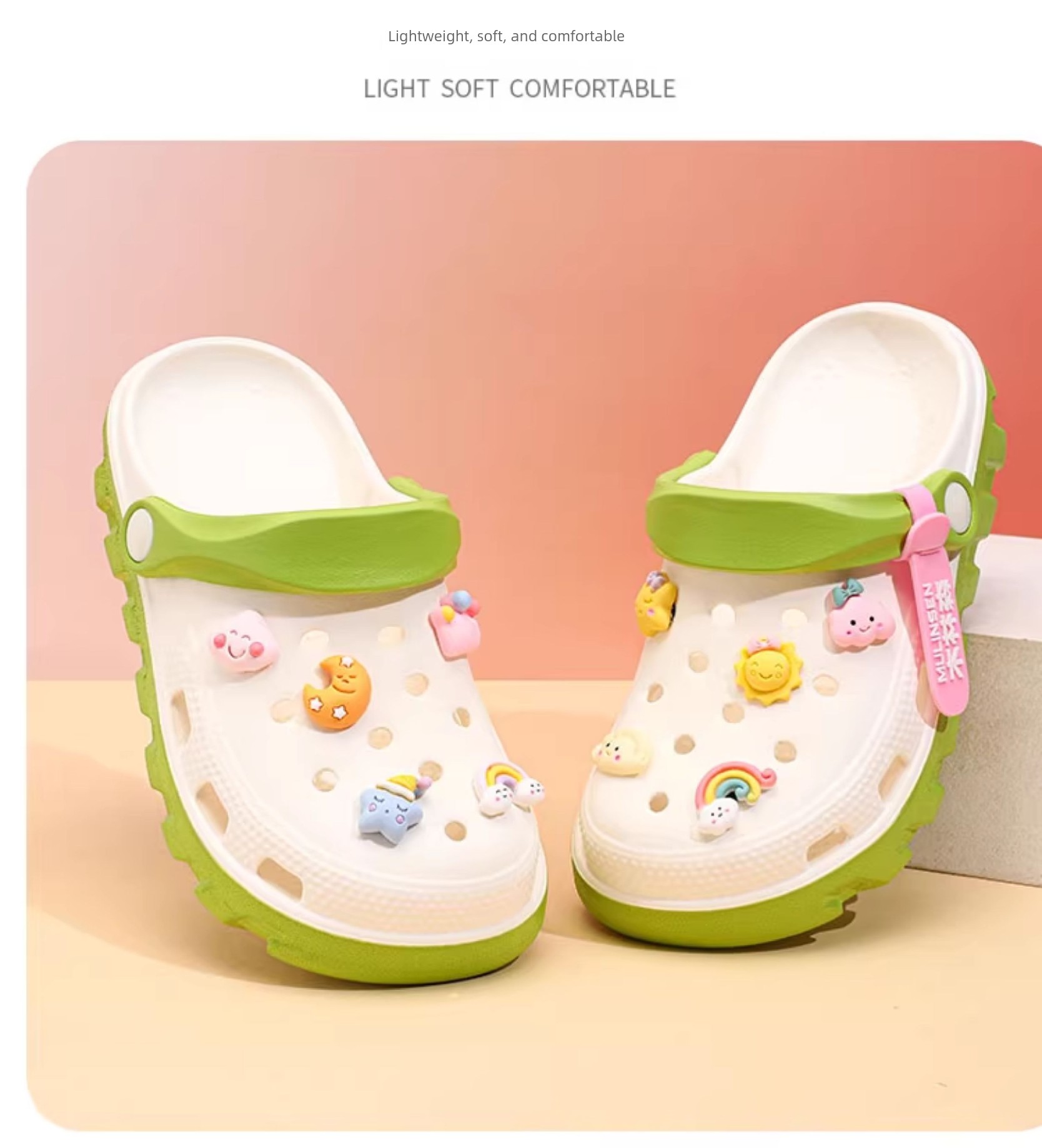 Mlskms-Vautid Girl Hole Shoes New Arrival Outdoor Non-Slip Kids Slippers Cherry Blossom Sandals Baby Girl Beach Shoes — 31