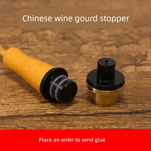 Chinese Traditional Wine Gourd Plug Natural Wine Pot Inlay Crafts Accessories Wine Sealed Anti-Seepage Glue Delivery