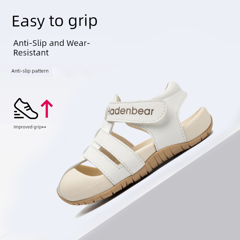 Harden Bear Children's Shoes Closed-Toe Sandals for Boys 2026 Summer New Soft-Soled Sports Beach Shoes for Girls Fashionable — 4