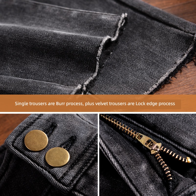 High waist spring and autumn winter Self-cultivation Show thin pencil Jeans