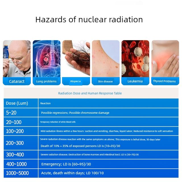 Geiger Counter Nuclear Radiation Detector Professional Marble X-ray Portable Radioactive Personal Dosage Alarm