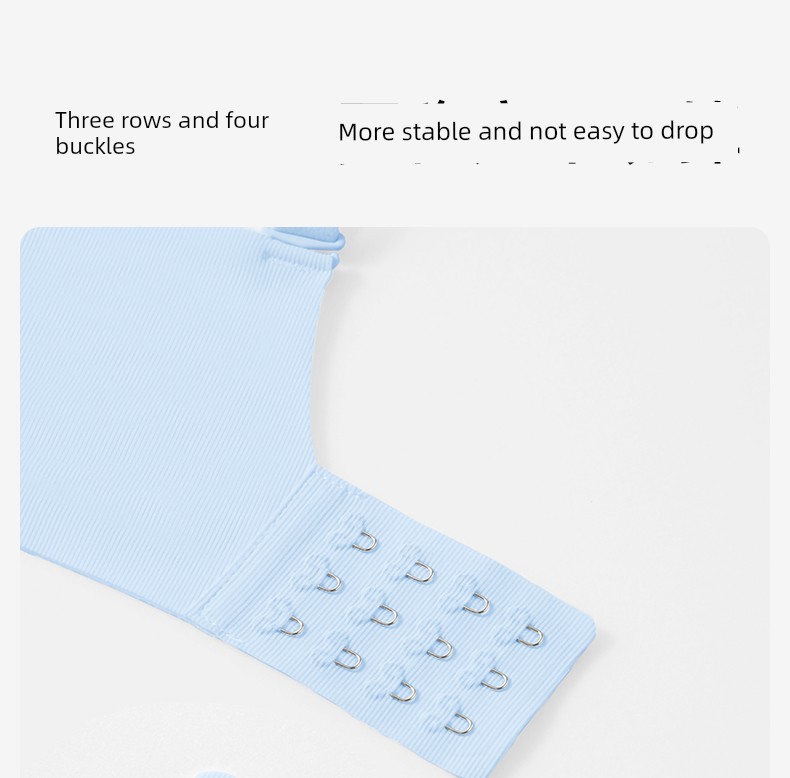 Qianxi Anti-Gravity Air Pregnant Woman Breastfeeding for Underwear Long Breasted Bra Extender Bra Four Rows and Three Buckles — 4