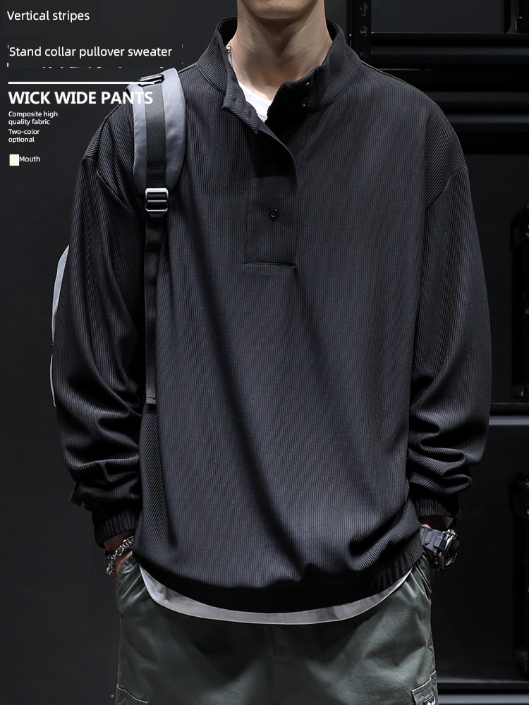 autumn the fat Fattening stand collar No cap Condom Sweater