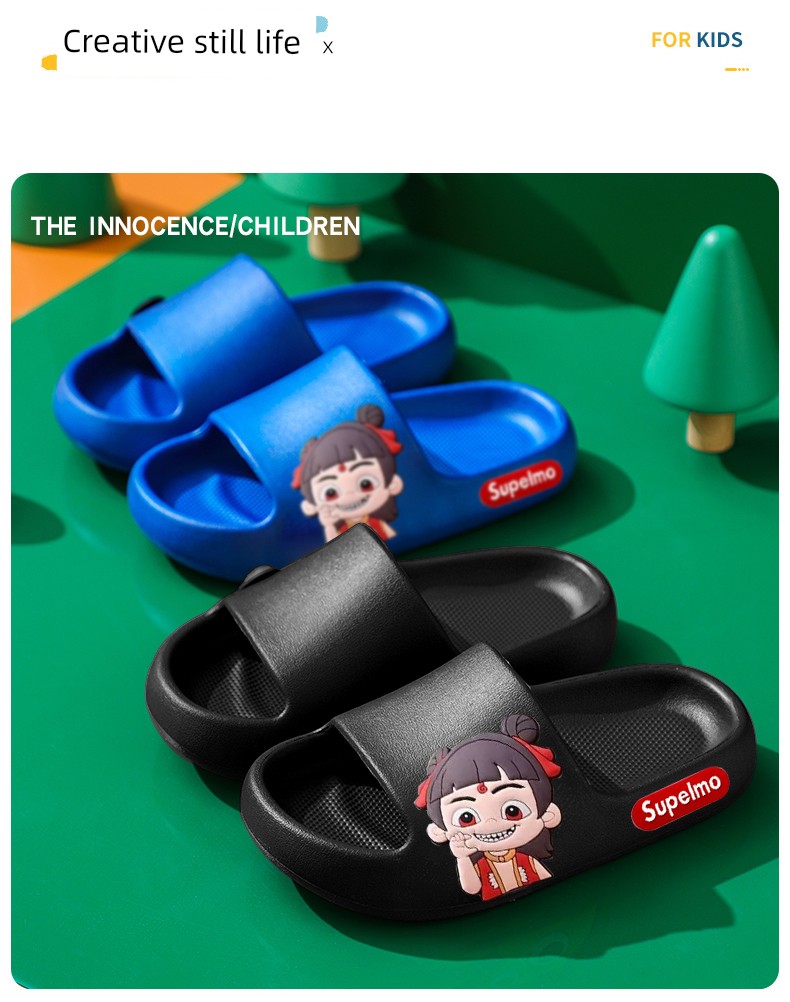 Nezha Kidsren's Slippers for Boys Summer 2026 New Anti-Slip Soft Bottom Slippers for Bathing Indoor Home Baby Boys Slippers — 7