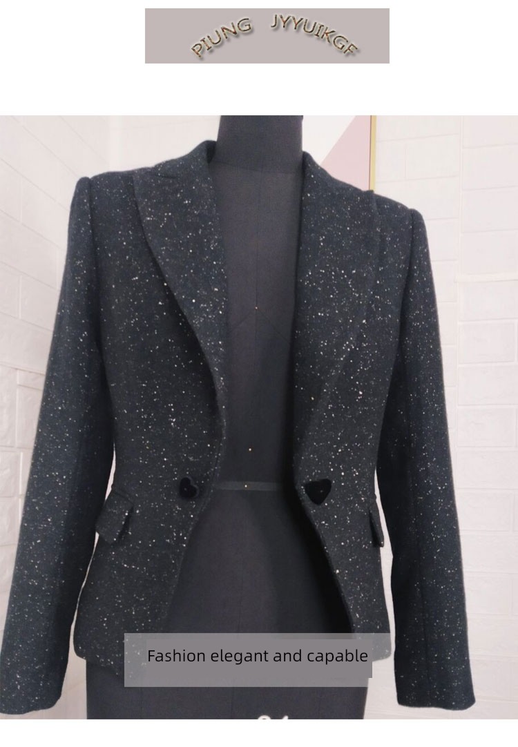 loose coat female have cash less than that is registered in the accounts Tweed Self-cultivation Versatile Blazer