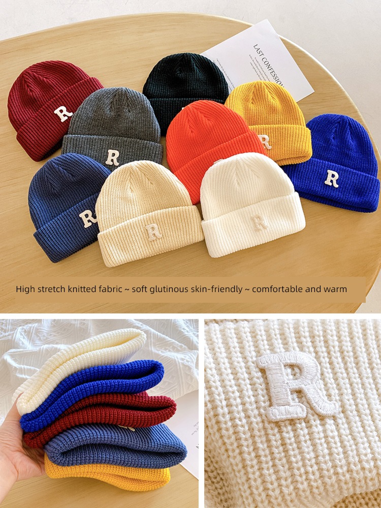 letter female Autumn and winter ins leisure time keep warm woolen hat