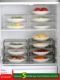 Refrigerator interior storage rack leftover storage rack layered heightened partition plate side rack kitchen countertop bowl finishing rack