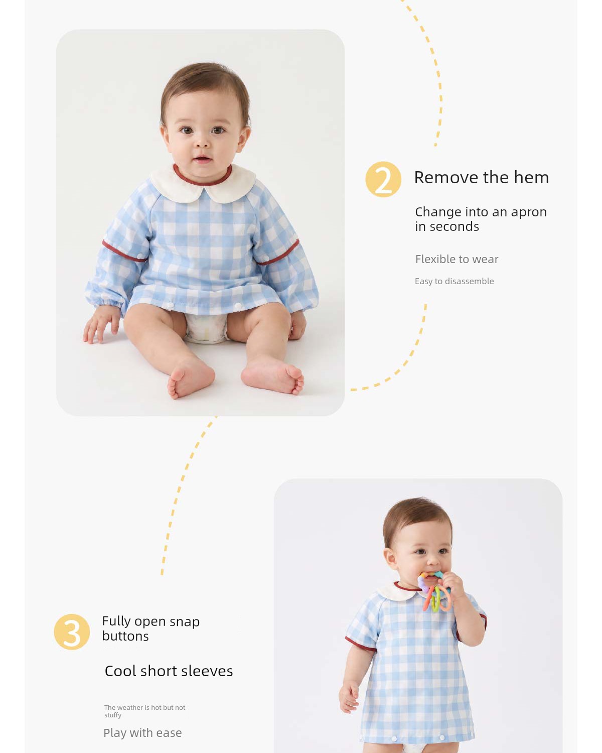 Julymoly All-In-One Dining Chair Cover Baby Feeding Bib Infant Food Bib Waterproof Children's Apron — 9