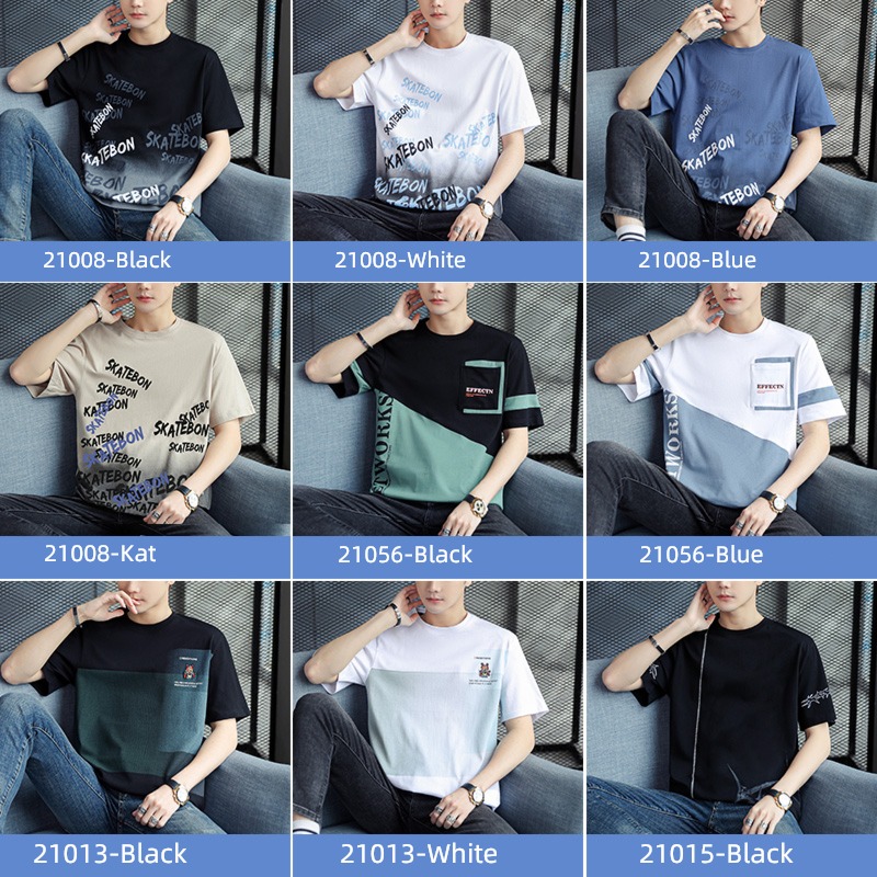 NGGGN man Chaopai Ice silk letter Short sleeve T-shirt