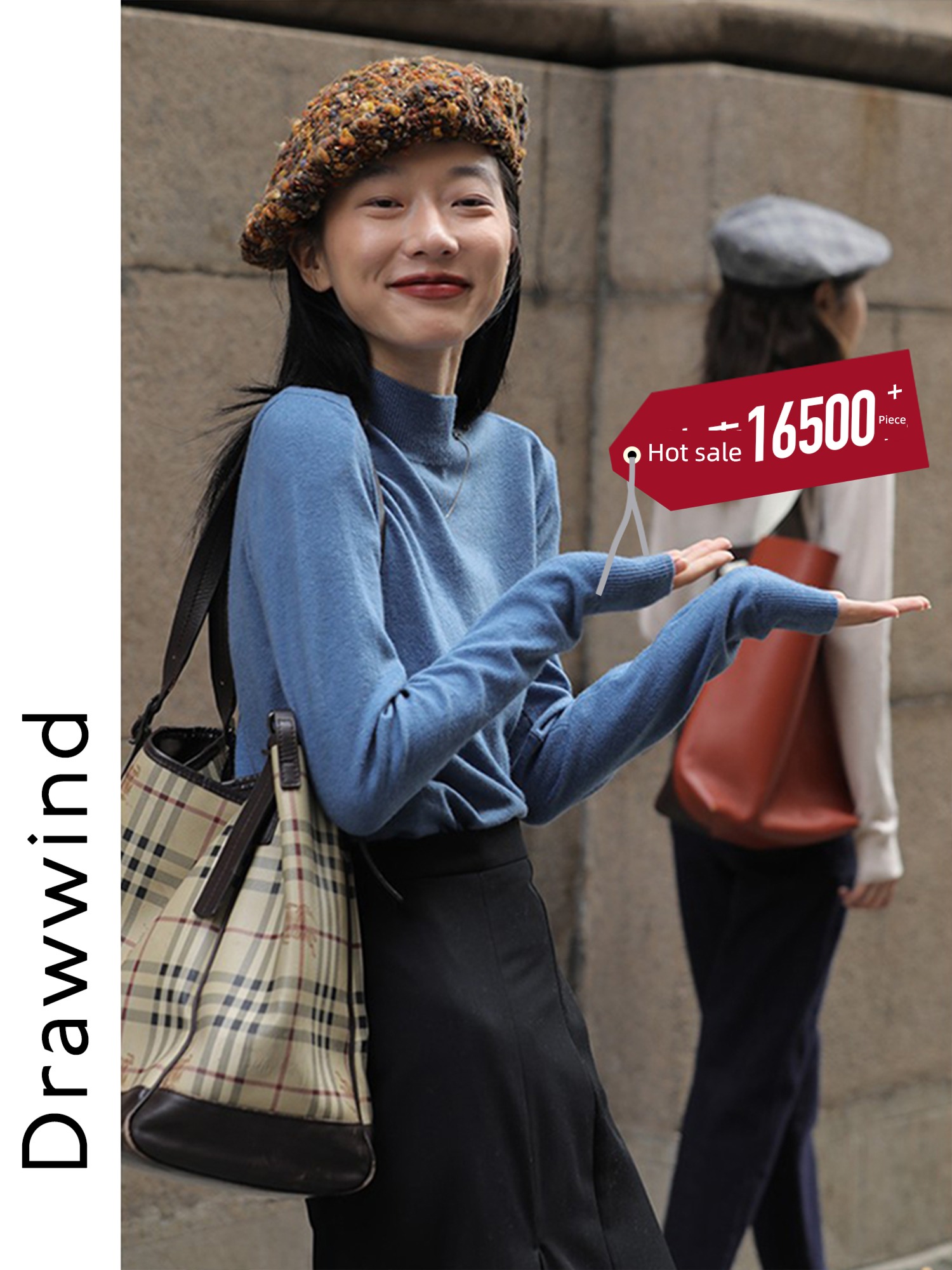 drawwind Half high collar fashionable temperament Undershirt