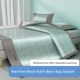Summer cool ice silk mat three-piece set single and double student washable folding bed sheet soft mat