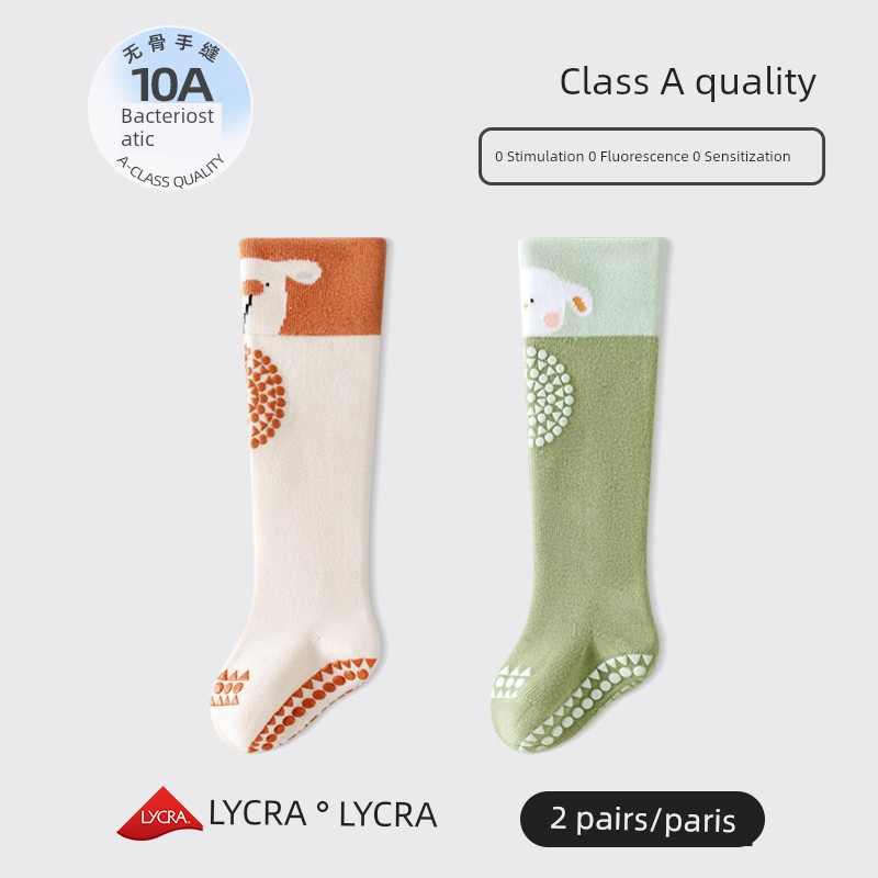 Baby Knee-High Socks for Spring and Autumn, Non-Slip, Over-The-Knee Floor Socks, Class A, Non-Tightening, Knee Protection, Crawling and Walking Cartoon — 1