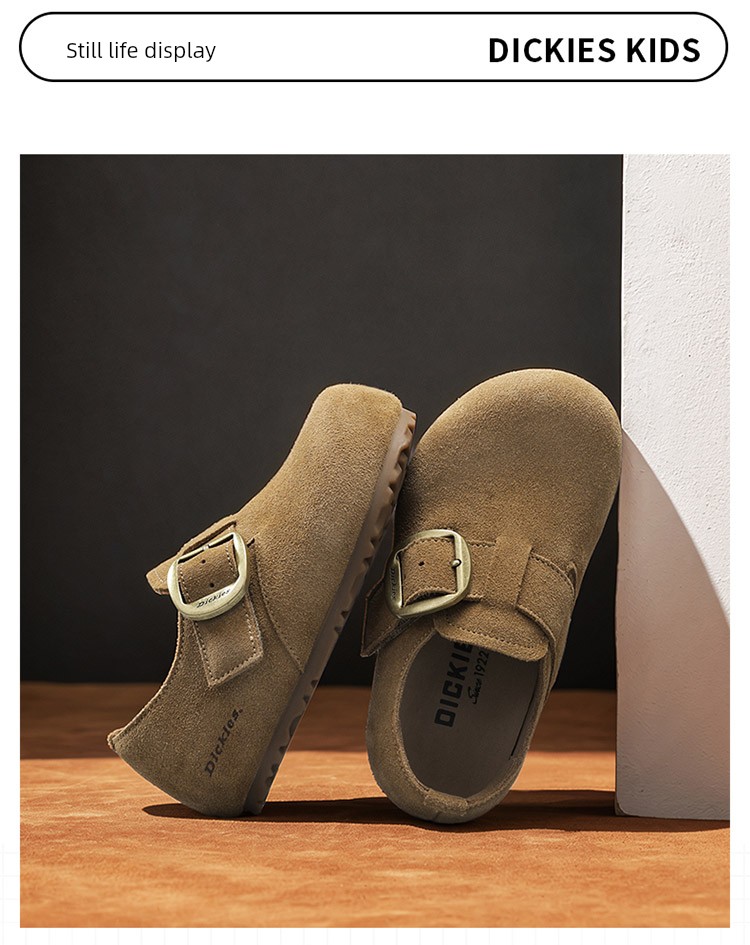 Dickies Parent-Child Birkenstock Shoes, New Autumn Suede Slip-On Soft-Soled Casual Shoes for Children and Older Kids — 16