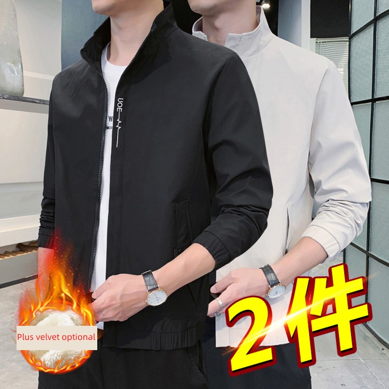 Spring and Autumn leisure time stand collar Put on your clothes man Jacket