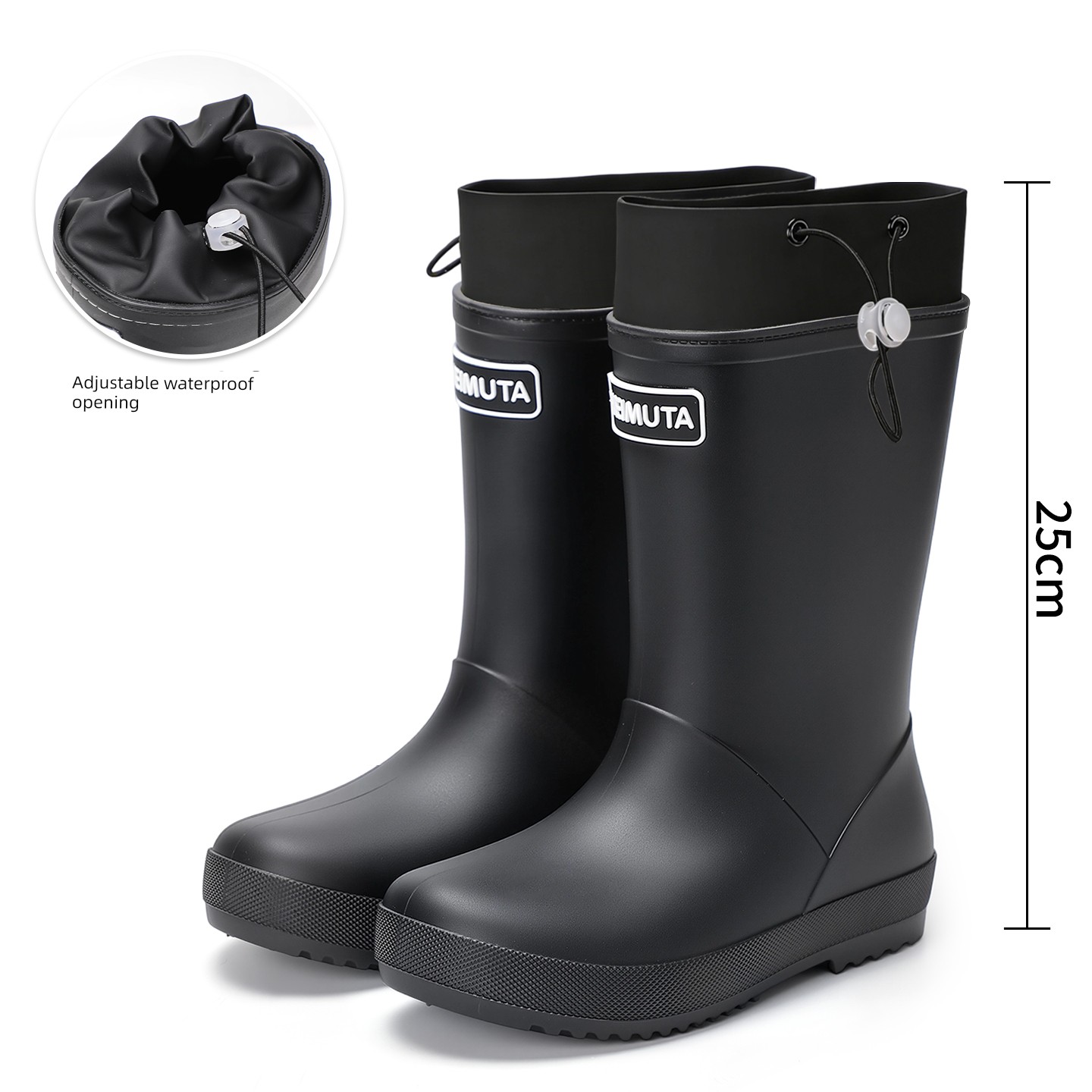 Children's Family Outdoor Rain Boots, Unisex Waterproof Ankle Boots with Anti-Slip Soles, Casual Hiking Water Boots, Rubber Shoes — 2