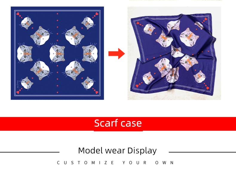 LOGO enterprise Children's painting diy Personal tailor Silk scarf