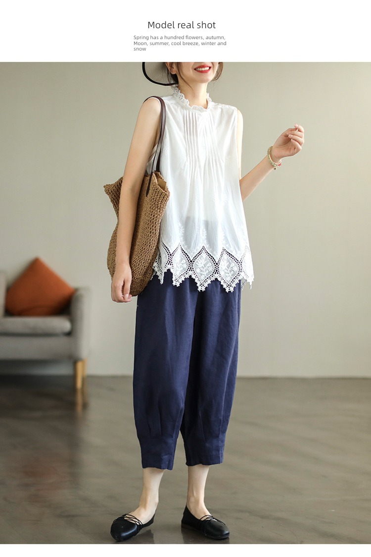 Dale Minority Design money vest Retro Embroidery Lace
