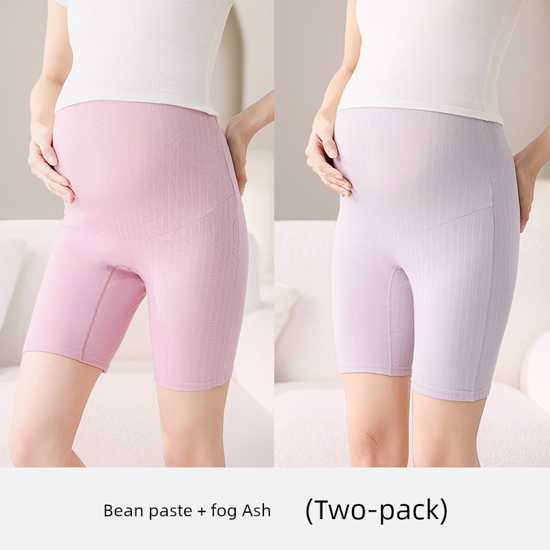 Maternity Cotton Underwear for Summer, Large Size, Anti-Exposure Safety Shorts, Two-In-One, Extended Length, Five-Point Leggings for Summer — 5