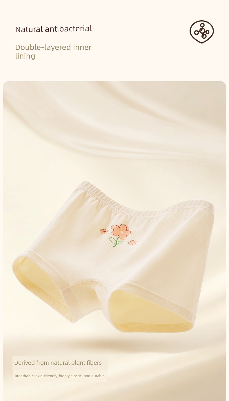 Pure Cotton Baby Not Clip Ass Girl Underwear — 12
