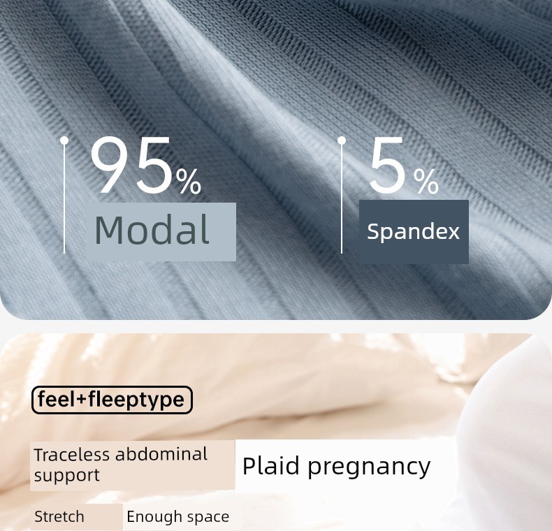Summer Maternity Pajamas Belly-Tight Safety Pants Shorts Thin Home Summer Modal Adjustable — 4