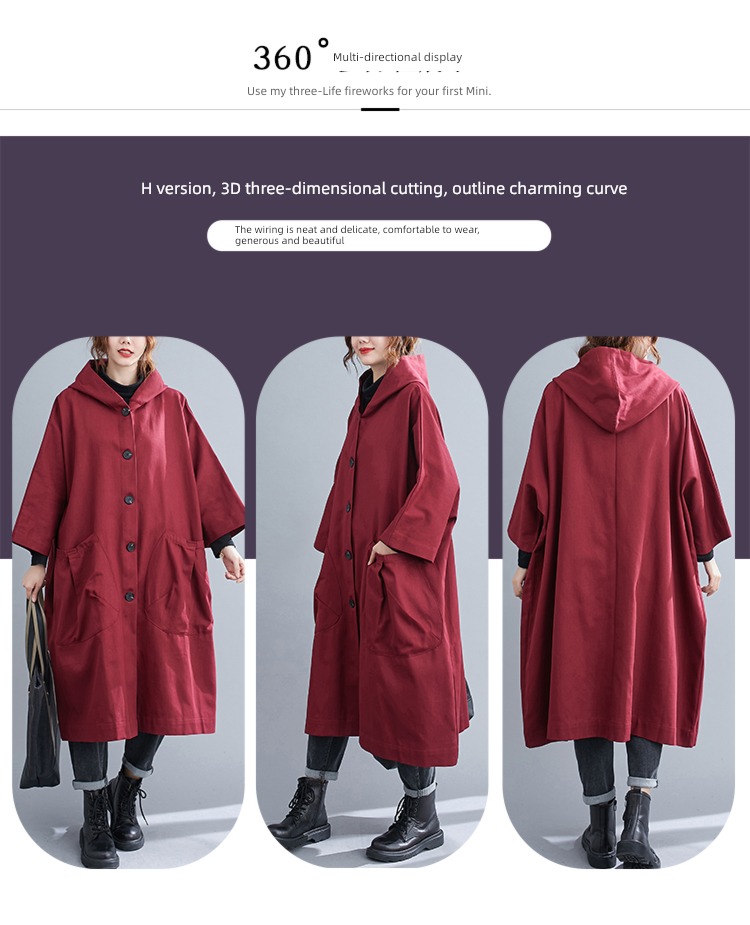 Autumn and winter easy leisure time temperament Over the knee have more cash than can be accounted for Windbreaker