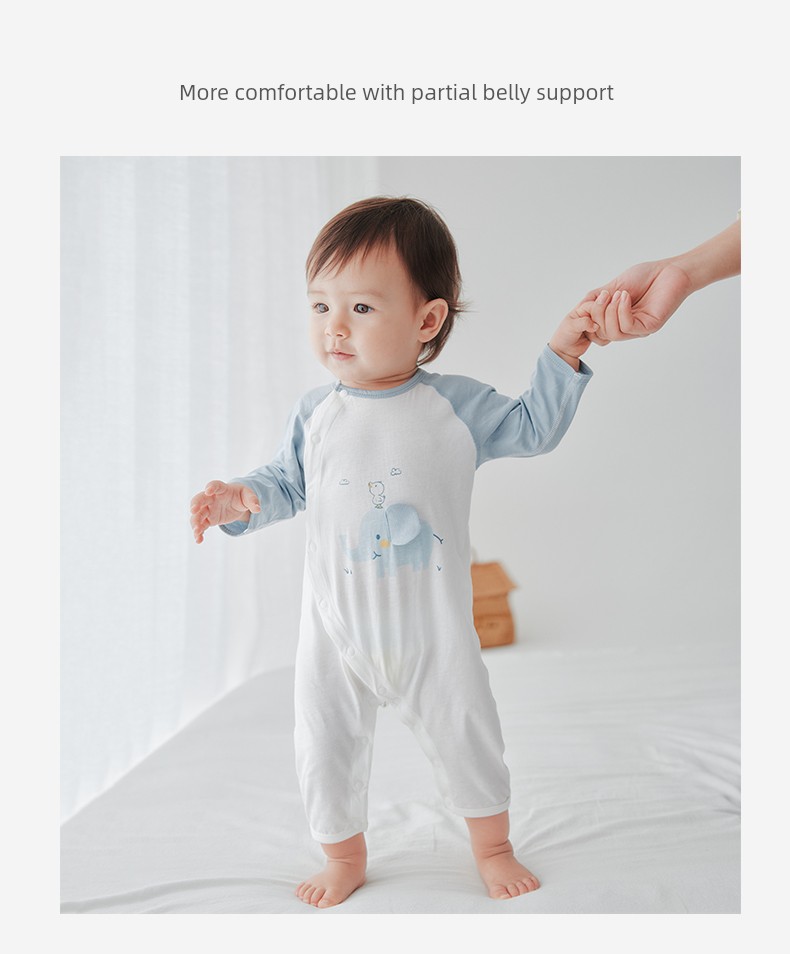 Tony Bear Baby Romper Spring and Autumn Long-Sleeve Elephant Design Air-Conditioning Clothing Pure Cotton Elephant Ear Outfit — 17