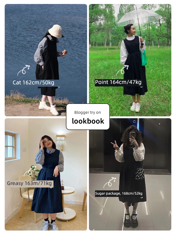spring and autumn temperament Close your waist Show thin easy Retro Dress