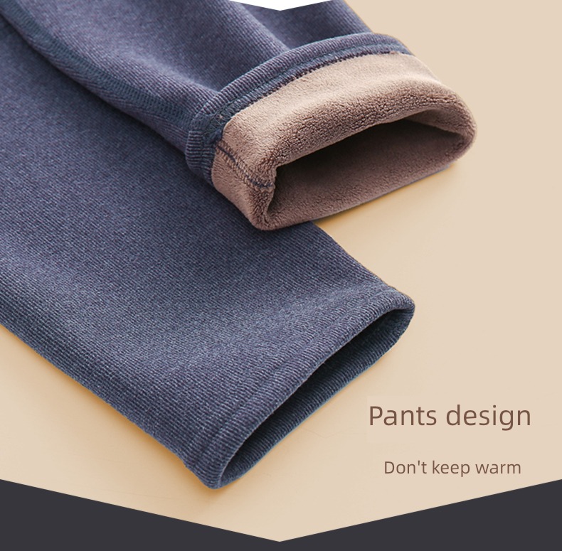 winter man Warm pants Plush thickening Cashmere kneepad Lay a foundation Interpenetrating Derong Self heating Autumn trousers northeast cotton-padded trousers