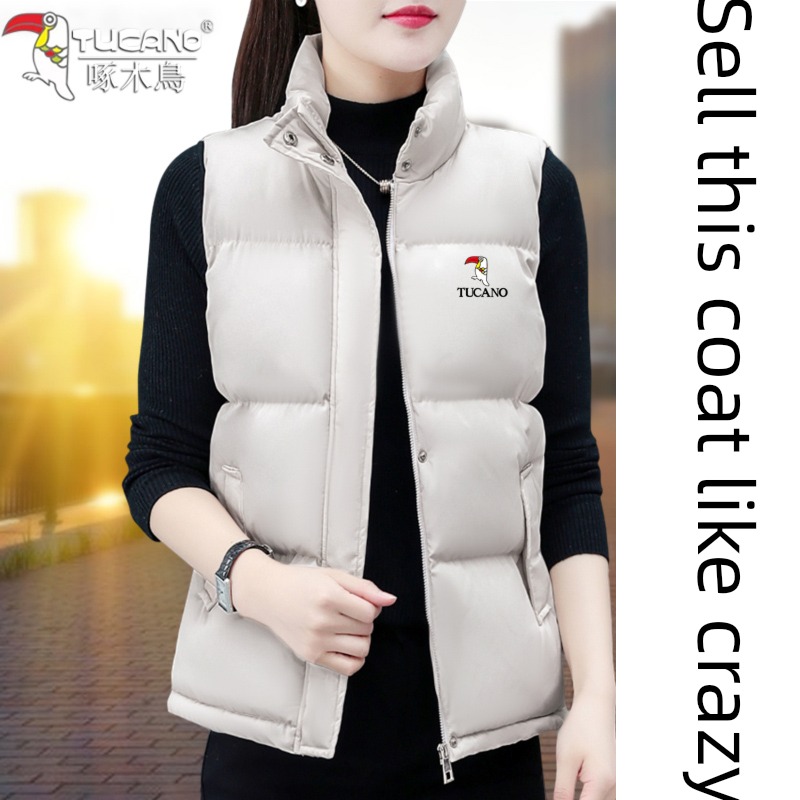 Woodpecker Outside fashion Autumn and winter Down cotton vest