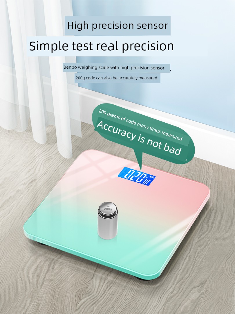  充電款電子稱體重秤家用精準耐用的高精度女生宿舍小型人體稱重計體脂智能健康 电池款【体重秤】 不精准包退换Product Thumbnail