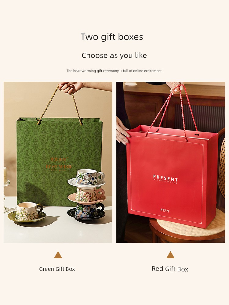 Modern Housewife Coffee Cup Set Cup Gift Box for Women High-End Exquisite Housewarming Moving Wedding New Wedding Birthday Gift