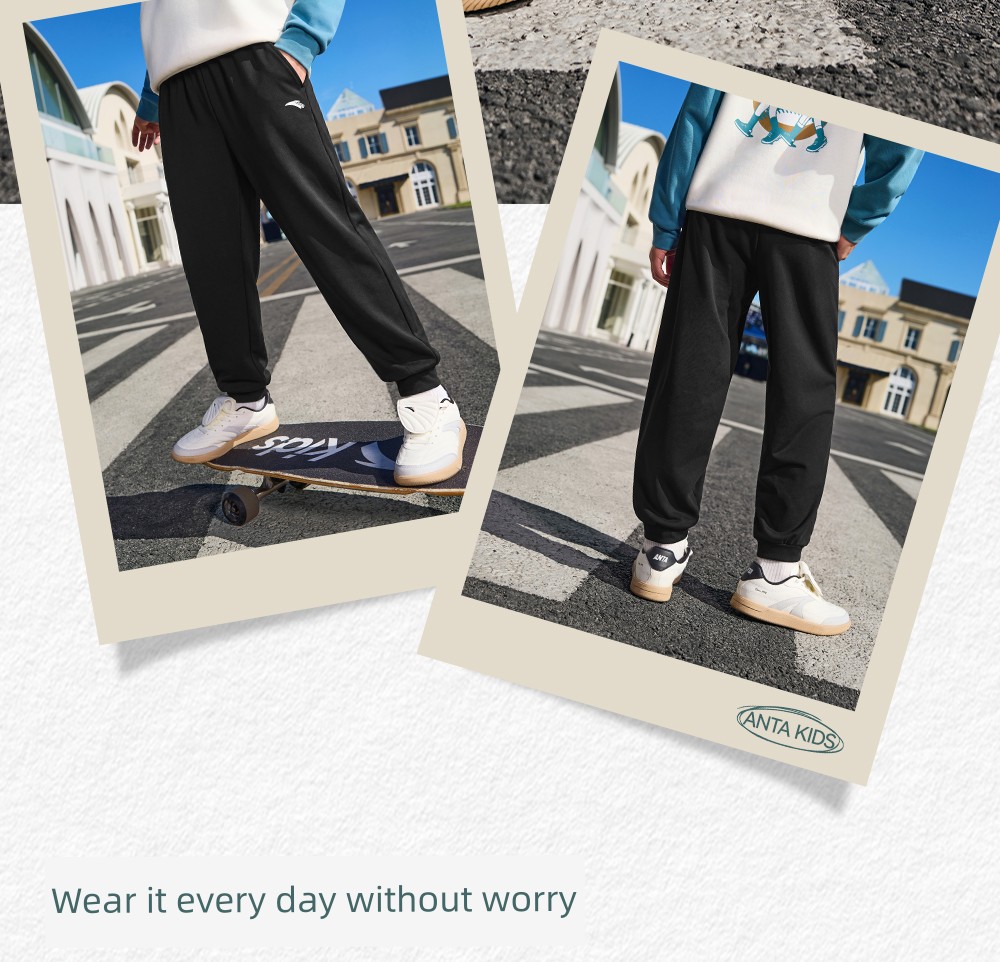 Anta Kidsren's Clothing Boys' Pants Spring and Autumn Quick-Drying Long Pants 2026 New Autumn Sweatpants Youth Sports Pants — 14