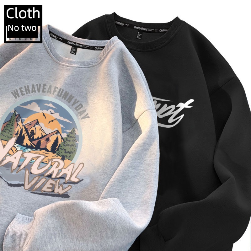 schoolboy Long sleeve Chaopai American style spring and autumn No cap Sweater