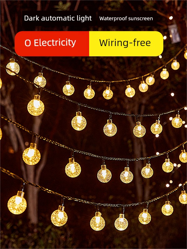 Solar Lamp Outdoor Lamp Garden Decorative Lamp Garden Lamp Outdoor Waterproof Lamp with LED Lighting Chain Colored Lamp Lighting