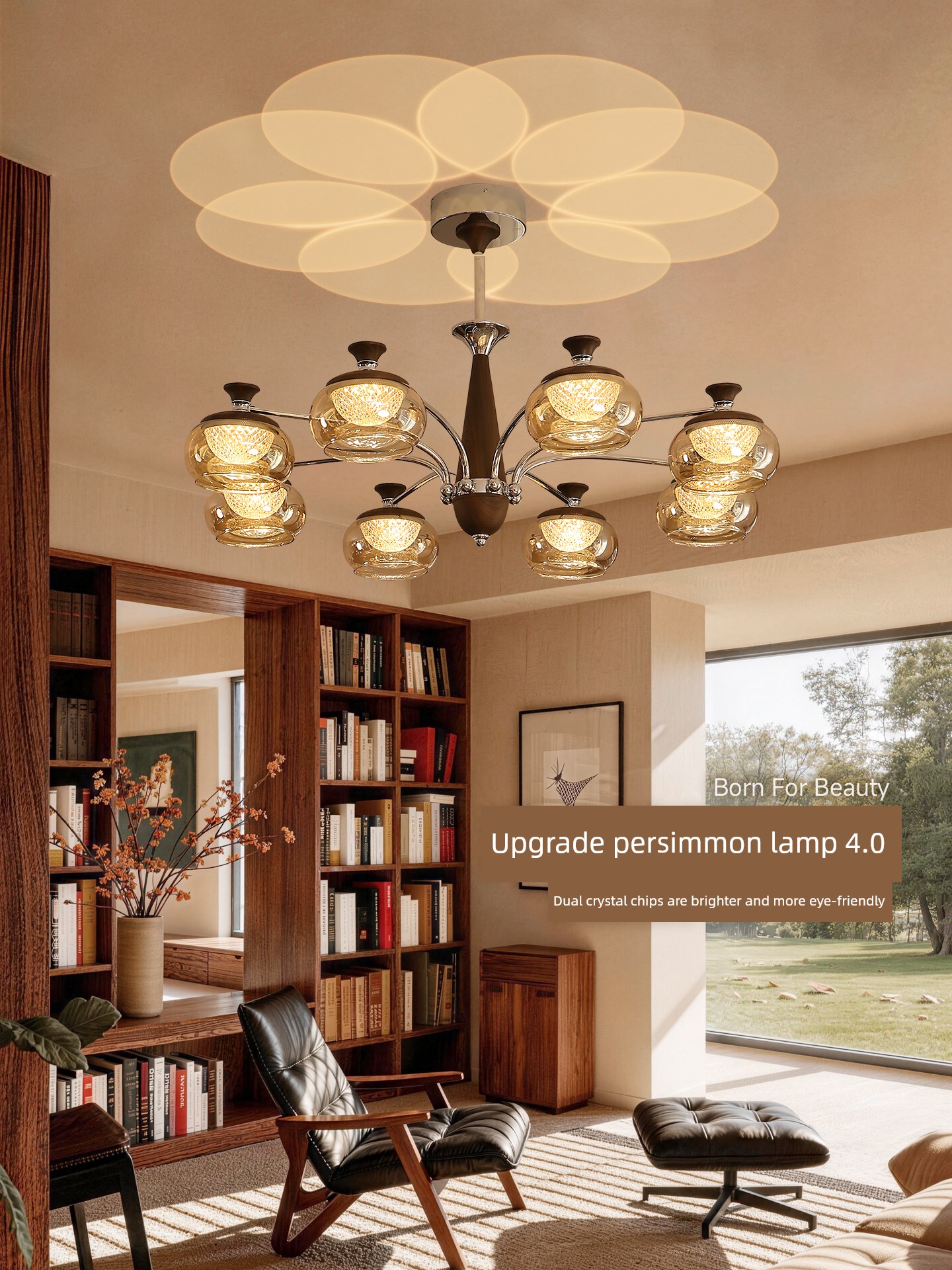 Aoduo Vintage Living Room Lamp Persimmon Chandelier 2026 New Model Retro Designer Hall Ultra-Bright High-End Lighting Fixtures