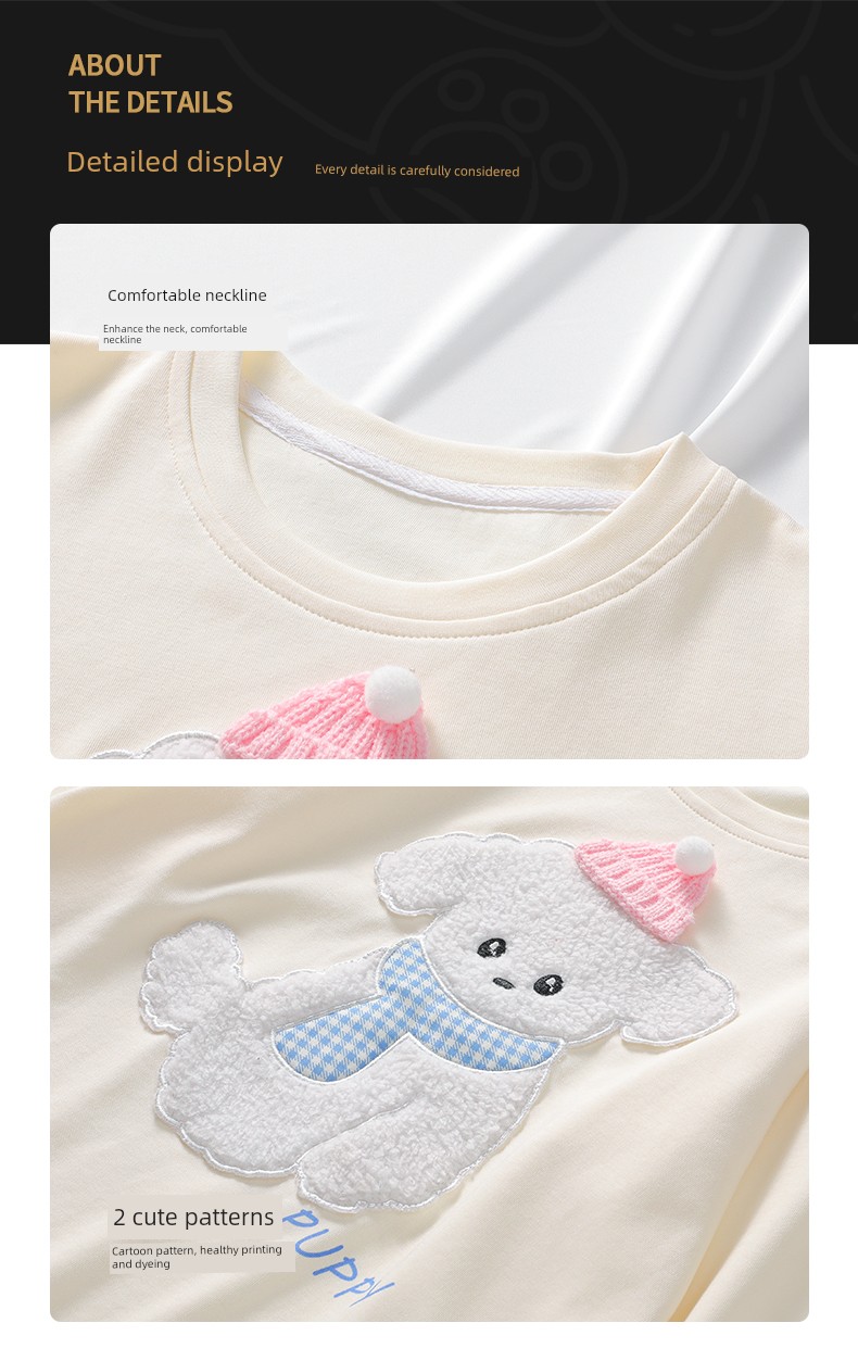Girls' Pajamas Autumn Children's Pure Cotton Long-Sleeve Thin Style Big Girl Spring and Autumn Home Wear Set New Model — 6