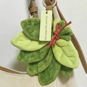 【No Worries!】Grapefruit Leaf Pendant, Good Luck Charm, Cute Keychain, Bag Pendant, Gift for Best Friend