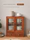 Solid wood retro desktop storage cabinet household display cabinet figure cup storage decoration cabinet cosmetic storage rack