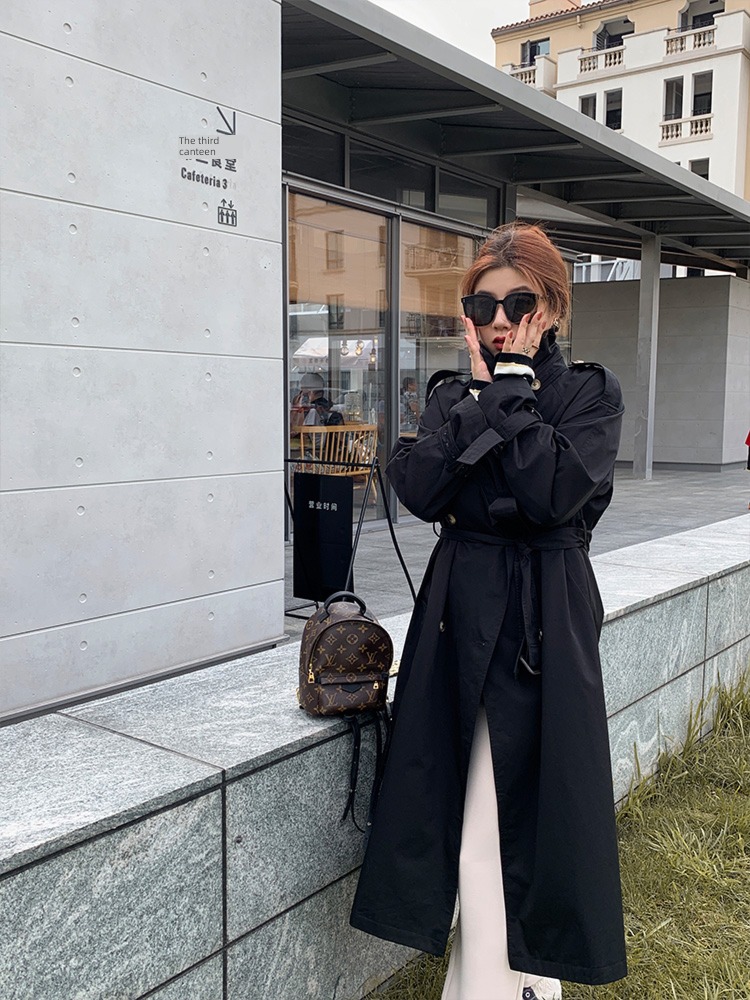 Li xiaosa Fat mm Medium and long term easy Windbreaker loose coat