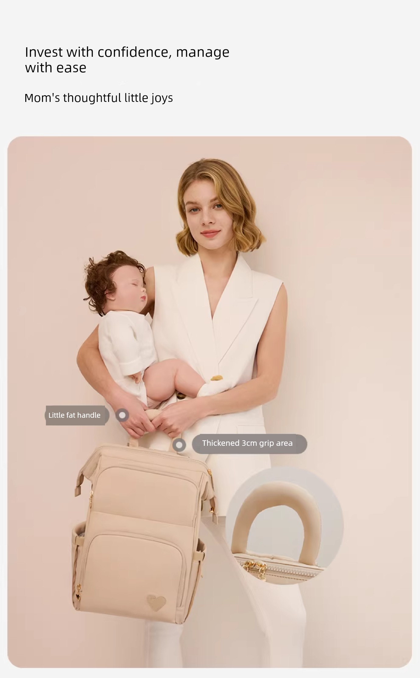 Loveloc Mommy Bag, Lightweight Large-Capacity Backpack for Mothers and Babies When Going Out, Multifunctional Backpack, New Model — 6