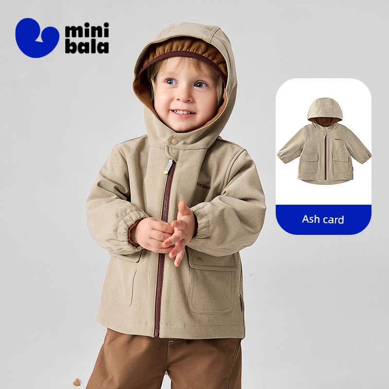 [Courage Soft Leather] Mini Bala Boys and Girls Children's Jacket Water-Repellent Plush Inner Lining Three-In-One 2026 Autumn — 3
