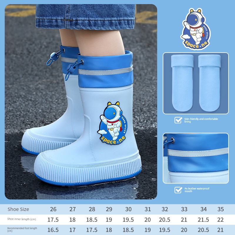 Bimeier Children's Rain Boots New Arrival Boys and Girls Non-Slip Rain Boots Child Baby School Student Only Waterproof Rain Shoes — 5